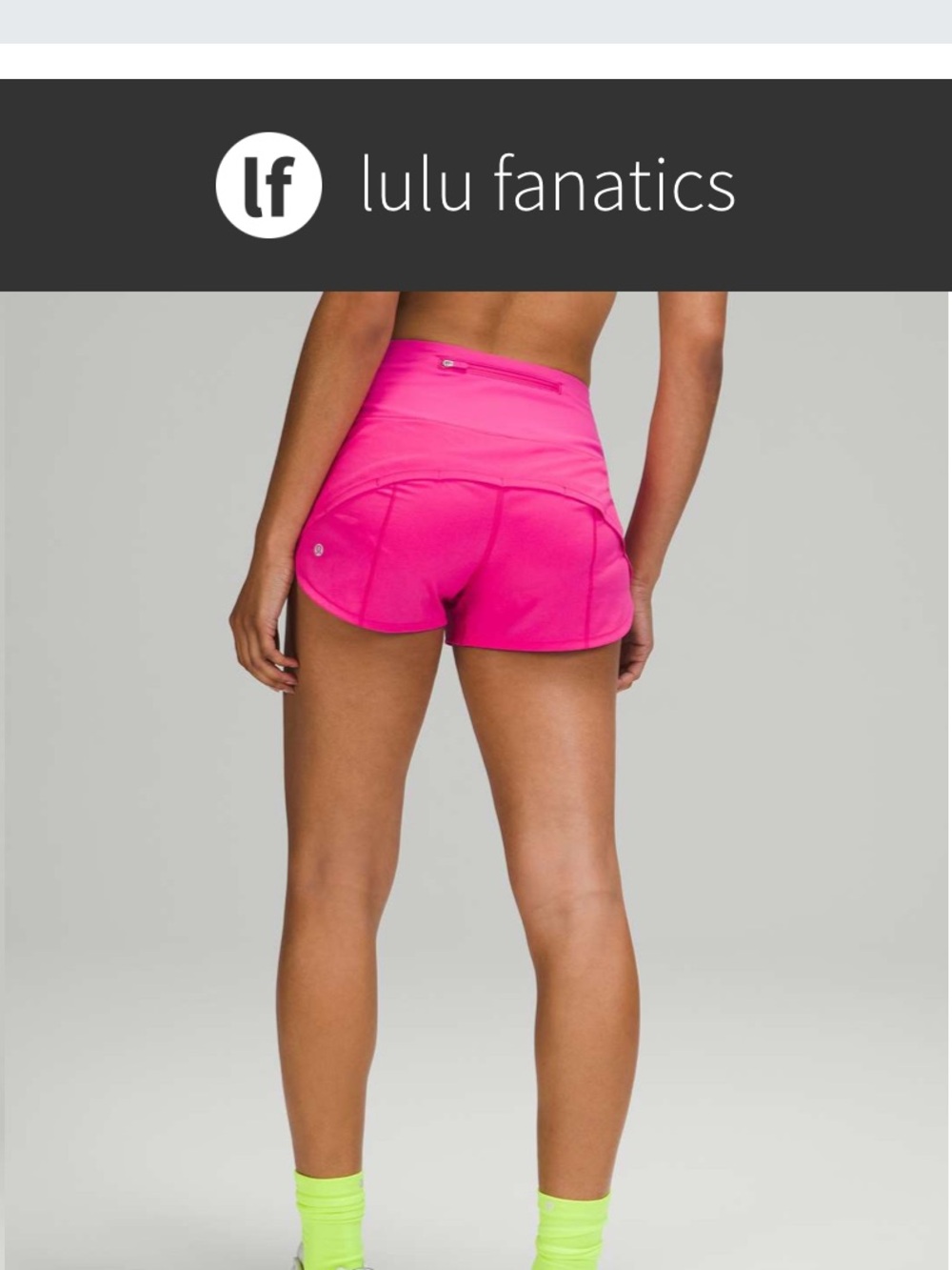 Lululemon Speed Up High-Rise Short 2.5" Sz 6 Regular Sonic Pink 6150